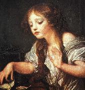 Jean Baptiste Greuze Young Girl Weeping for her Dead Bird